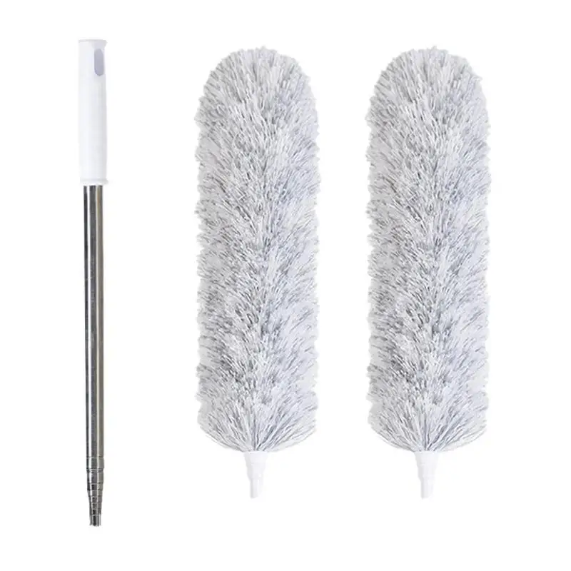 

Extendable Feather Duster Reusable Extra Long Handle Extension Duster Washable Long Crevice Spider Web Microfiber Brushes