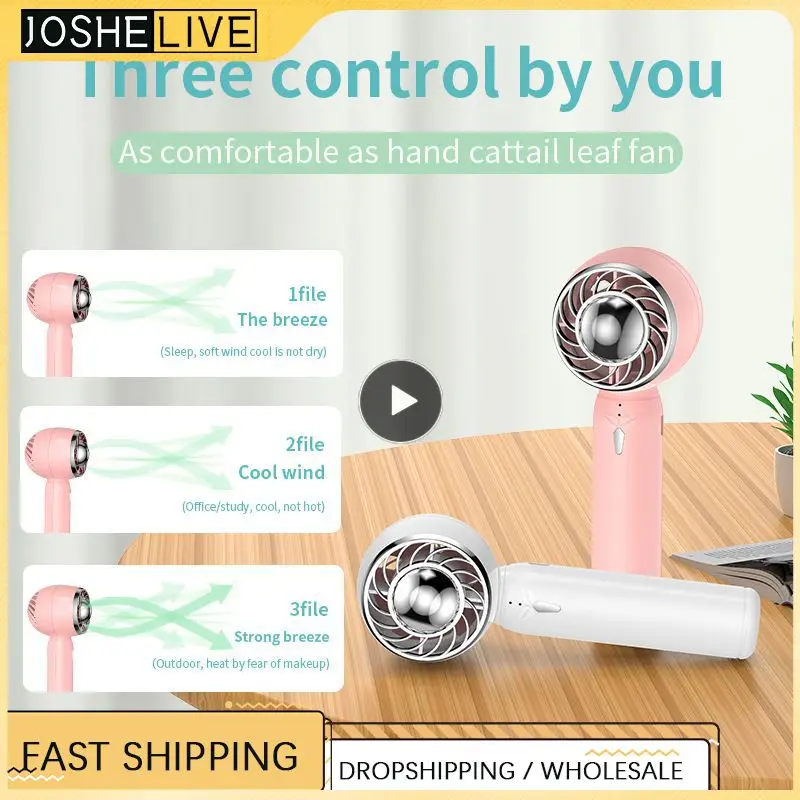 

Hand-held Fan Cooling Ultra-quiet Mini Neck Fan Rechargeable Portable Refrigeration Bladeless Fans Cute Electric Appliances Fan