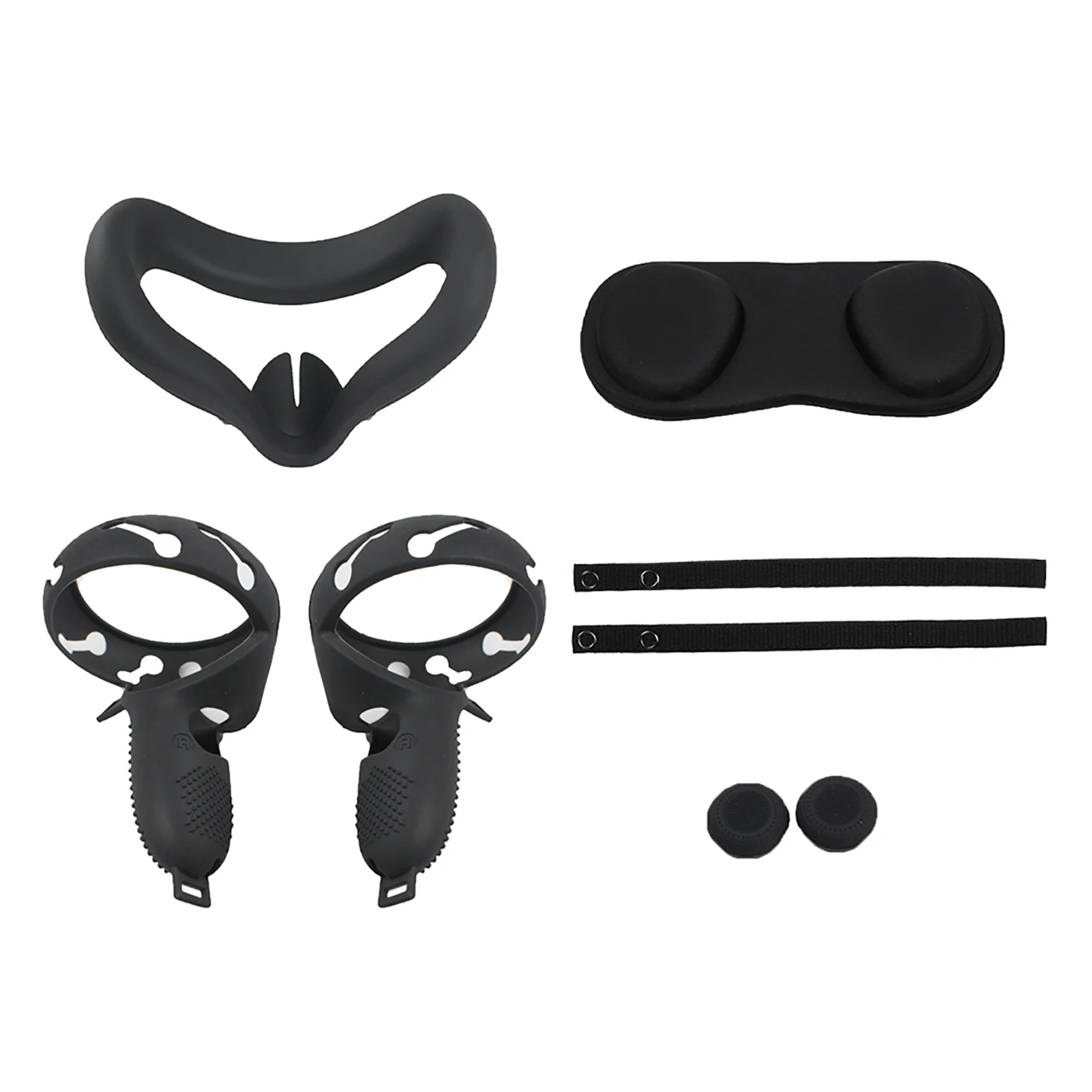 

Silicone Controller Grip Cover With Knuckle Strap Replacement Parts Protective Shockproof Soft Facial Cushion For Oculus Quest 2