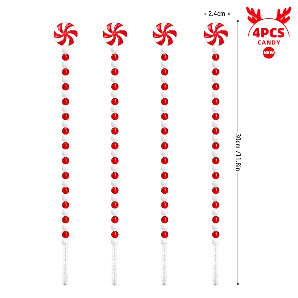 

Рождественские подвески в виде конфет 4 шт.