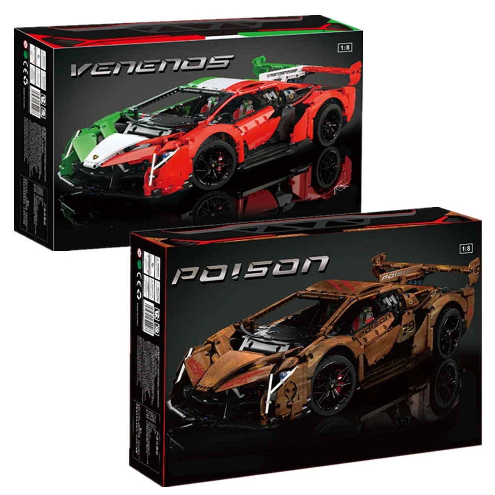 

2022 Technical Veneno Ruins Version Lamborghinis Car SIAN Roadster FKP37 Kit Model 42115 Building Blocks Bricks Toys Kid Gift