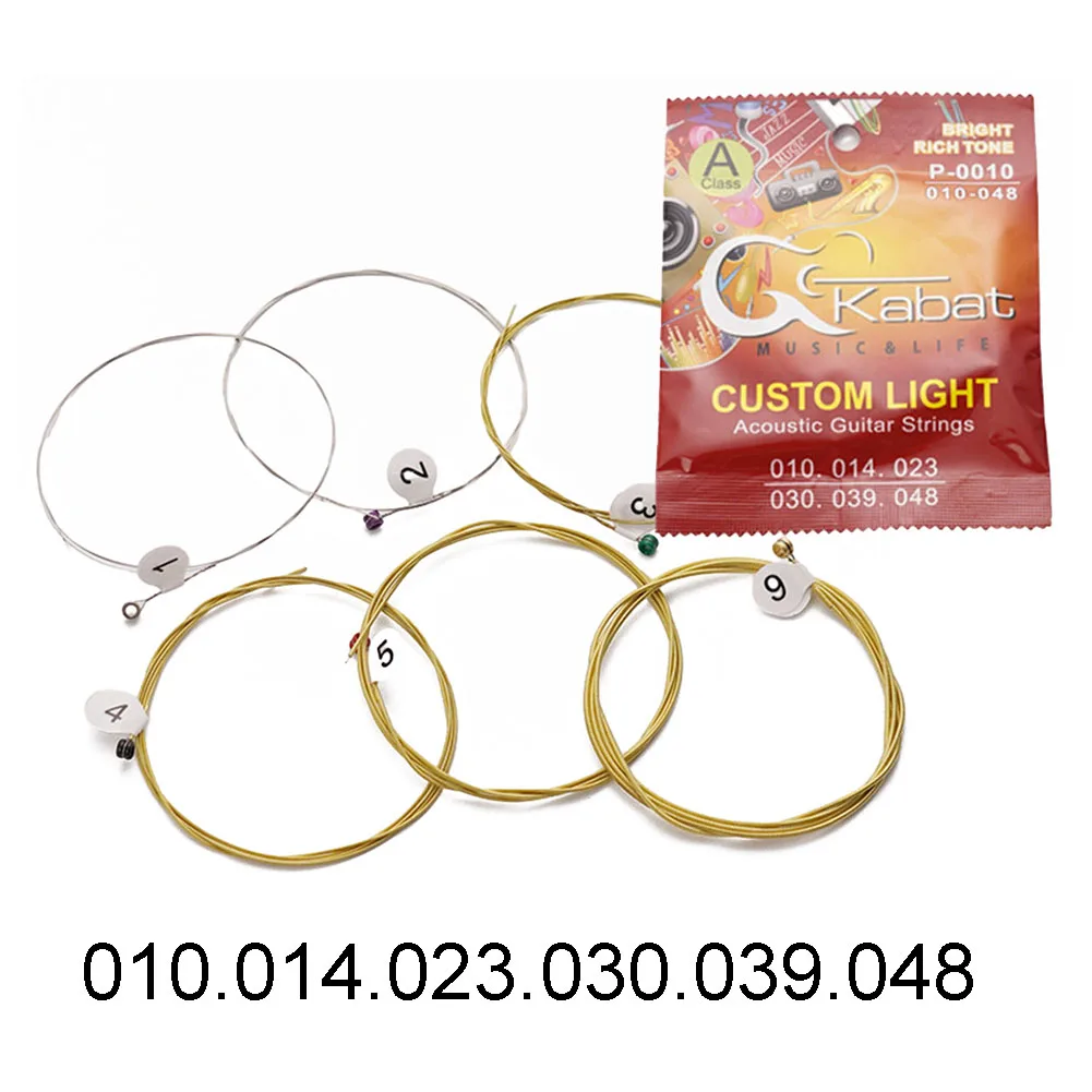 Надежная производительность 6 шт. полноразмерные струны для акустической гитары