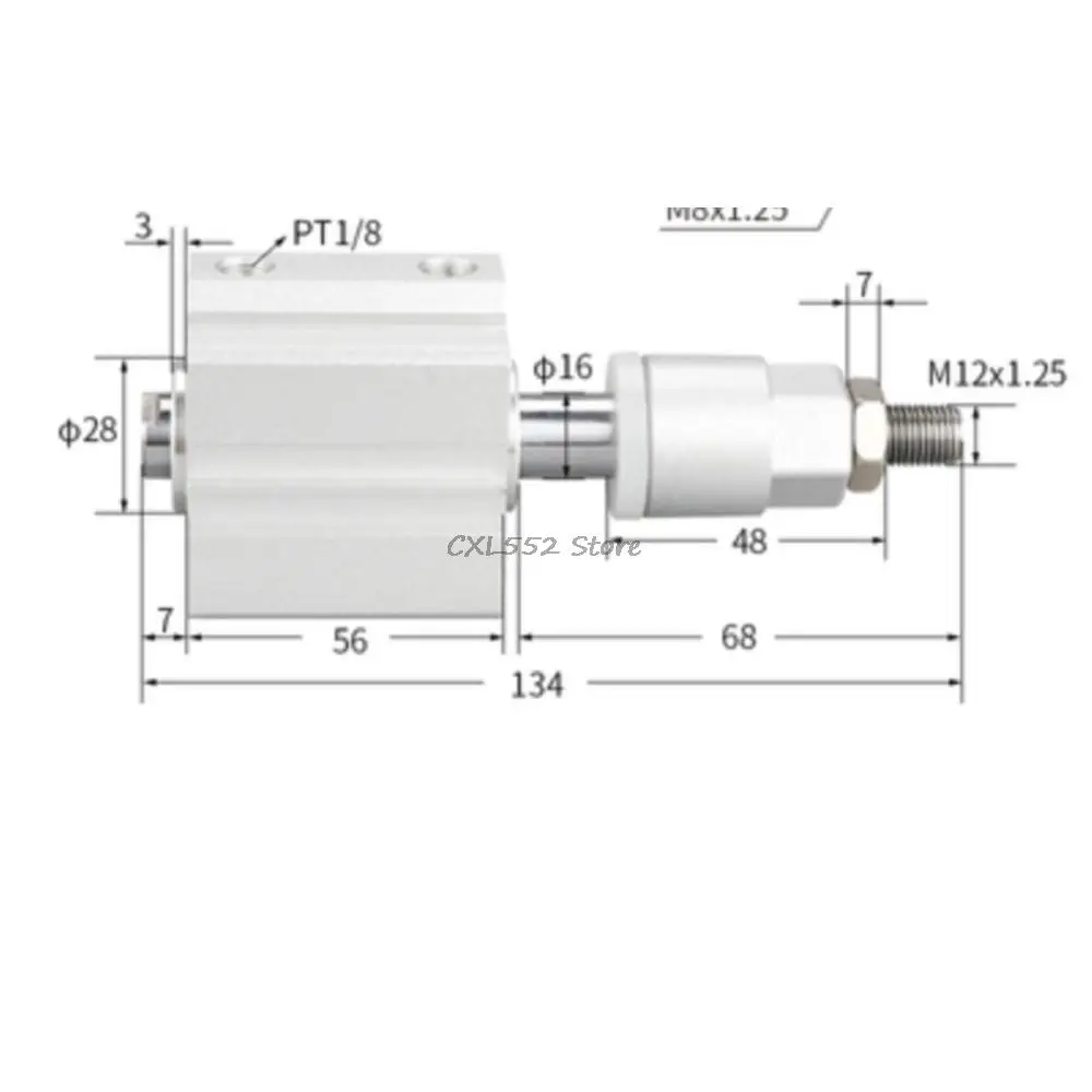 

1Pc SDAJ40x20-20-S Adjustable Stroke Cylinder With Magnetic High Thrust