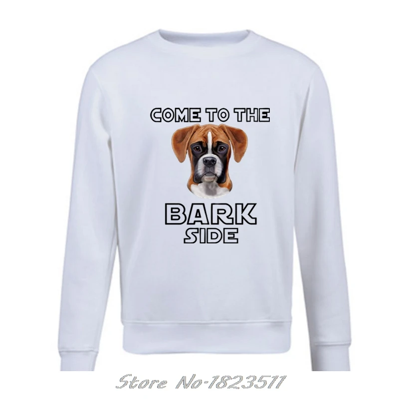 

Men Sweatshirt Autumn Winter Casual Boxer Dog Hoodie Come To The Bark Side - Dark Side We Have Cookies Fashion pullover Jacket