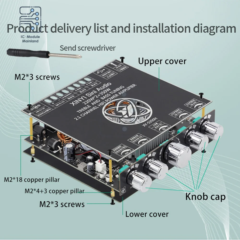 350 Вт x2 + 2 1 S350H 5.1-канальный TPA3251 для модуля платы усилителя мощности Bluetooth высокий и