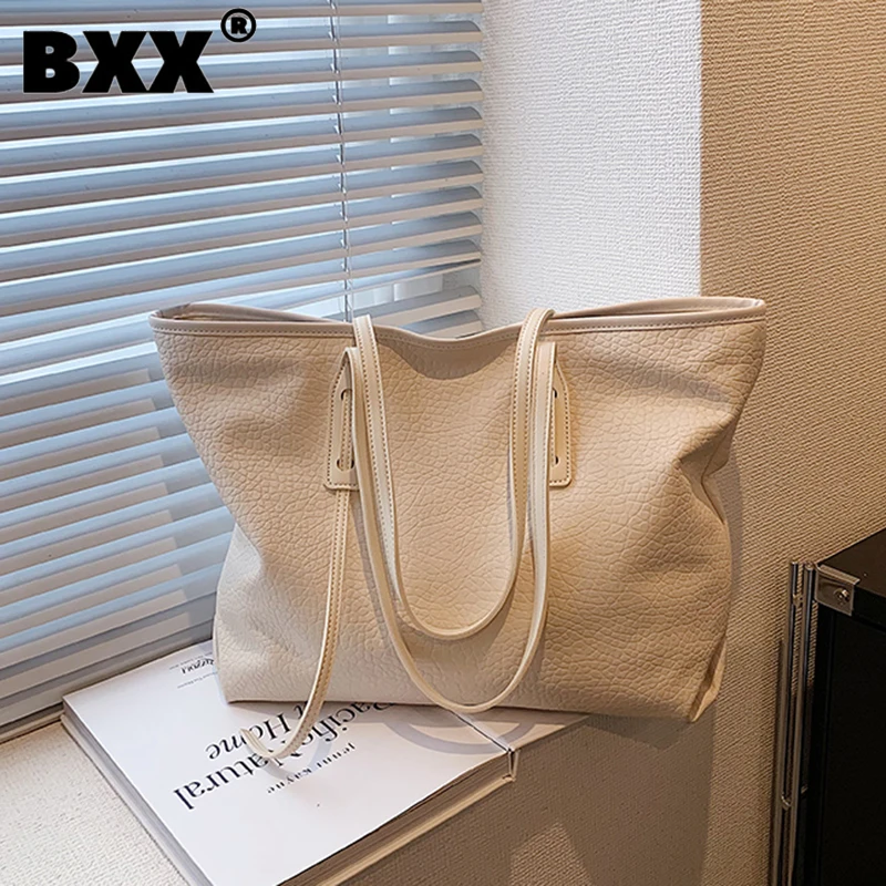

[BXX] Large Capacity Handag For Women 2023 New Fashion Simple Versatile Shoulder Bags Beach Vacation Protable Bag 8AB448