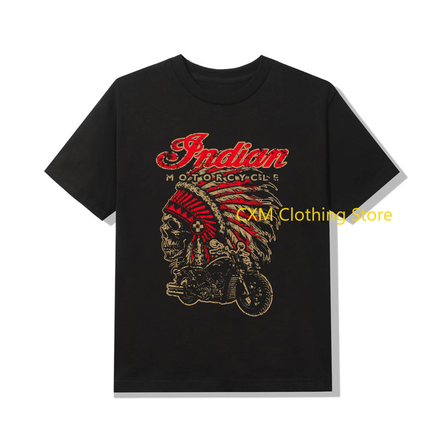 

Amazing Tees Male T Shirt Casual Unique Oversized Indian Style Motorcycle Moto USA T-shirt Men T-shirts Graphic Short Sleeve