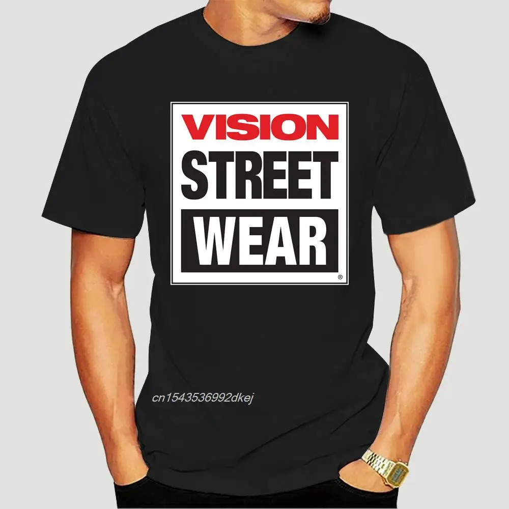 

New Vision Street Wear Skateboard - Custom Men Black T-Shirt Tee 2034A