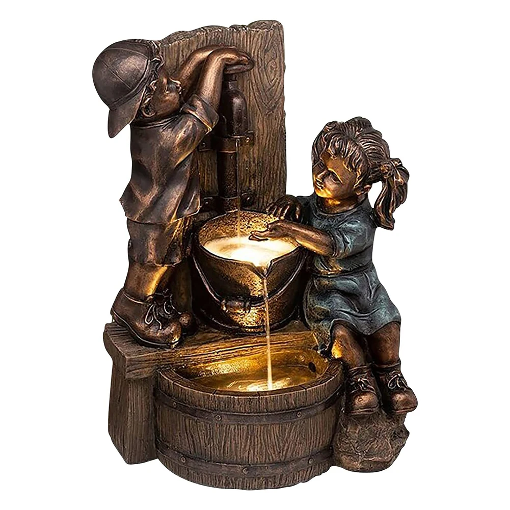 Полимерная креативная статуя маленький мультяшный персонаж полимерный мальчик