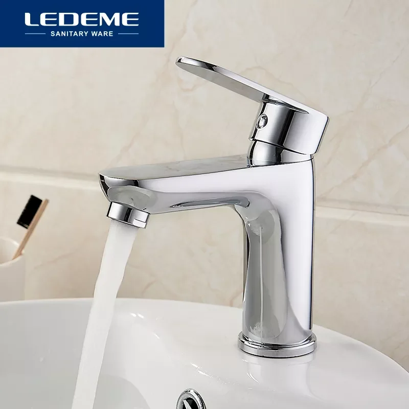 

Basin Faucets Water Tap Cold And Hot Love Handle Bathroom Bottom Horizontal Basin Chrome Faucet L1010