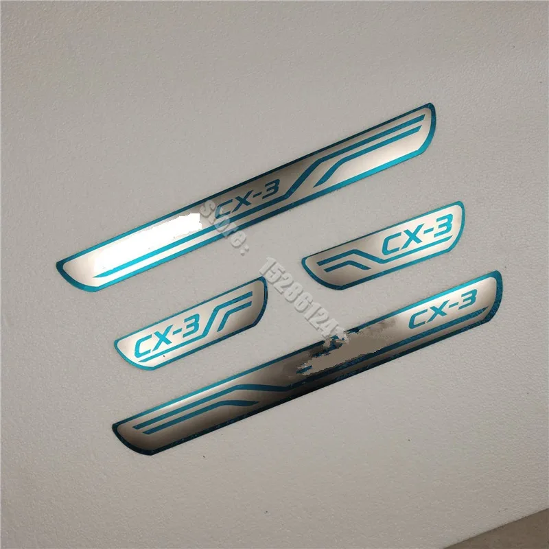 

Car styling For Mazda CX-3 cx3 2014 2015 2016 2017-2021stainless steel Ultra-thin Scuff Plate/door cover outside door sill