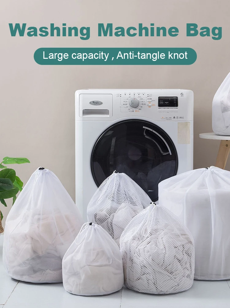 

Net Washing Machine Bag Drawstring Mesh Underwear Laundry Basket Washing Bags Organizer Large Capacity Dirty Laundry Bag