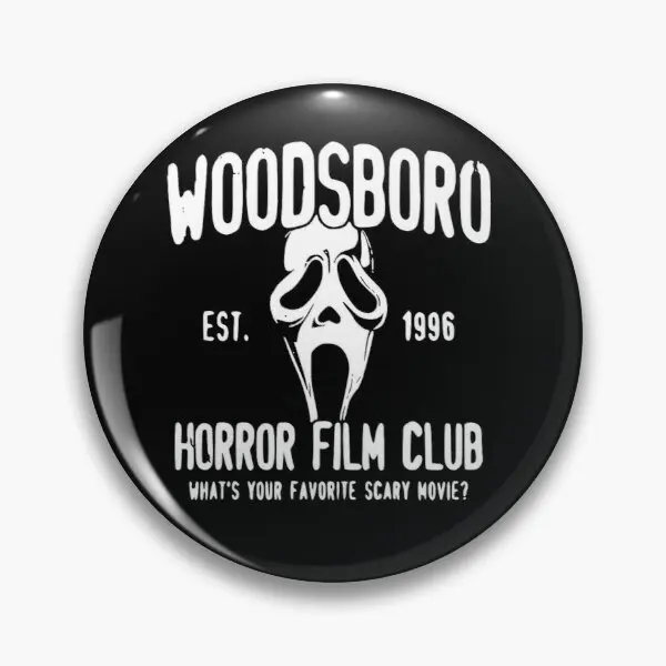 

Scream Woodsboro Film Club Horror Customizable Soft Button Pin Clothes Brooch Hat Metal Funny Badge Creative Lapel Pin Collar