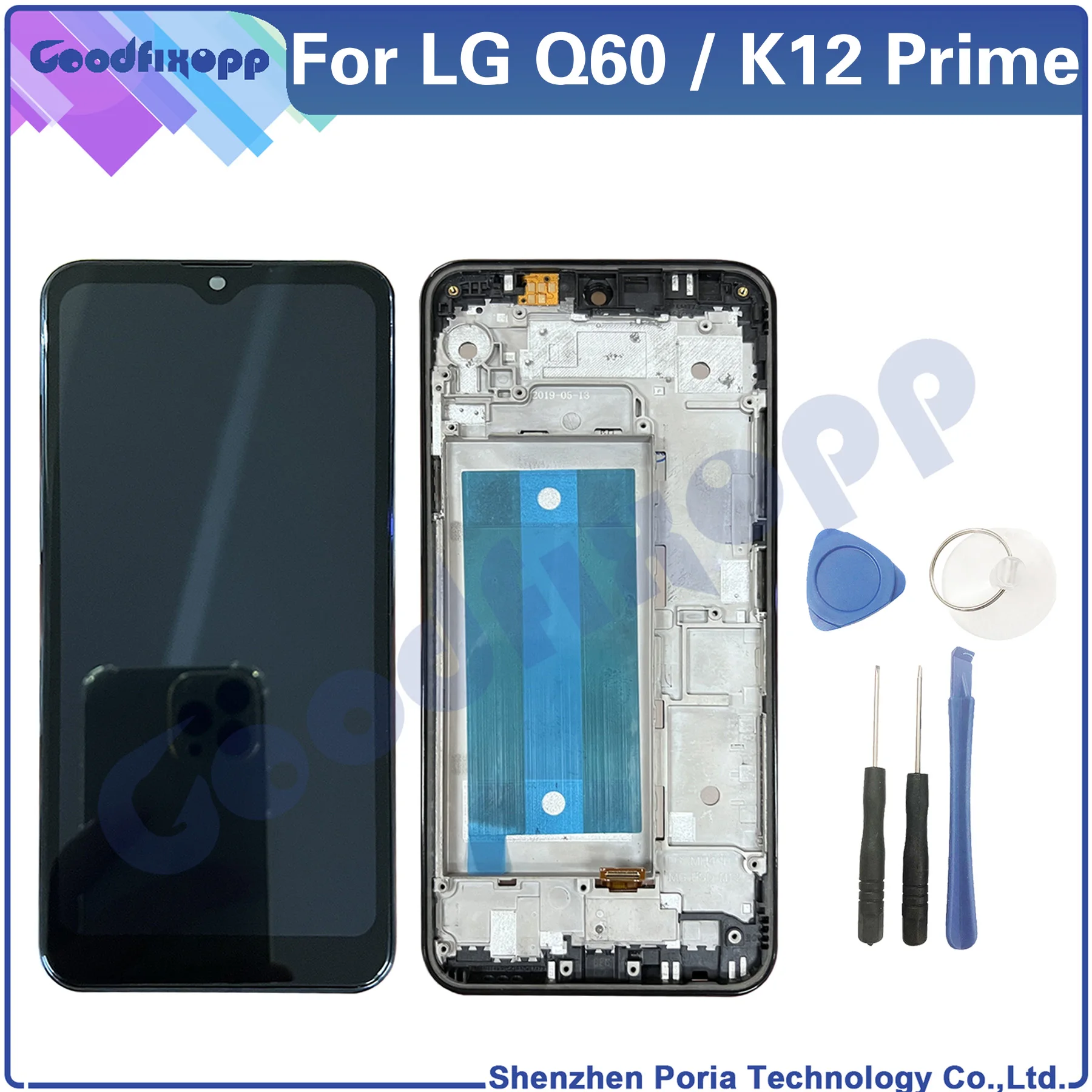 

For LG Q60 K12 Prime LMX525EAW LMX525BAW LM-X525 LCD Display Touch Screen Digitizer Assembly Replacement