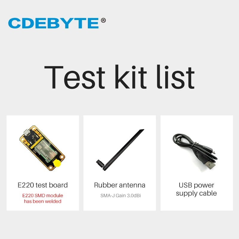 CDEBYTE LLCC68 LoRa Test Board Module 868MHz 915MHz Test Kit USB Interface and Antenna UART Wireless Module  E220-900TBL-01