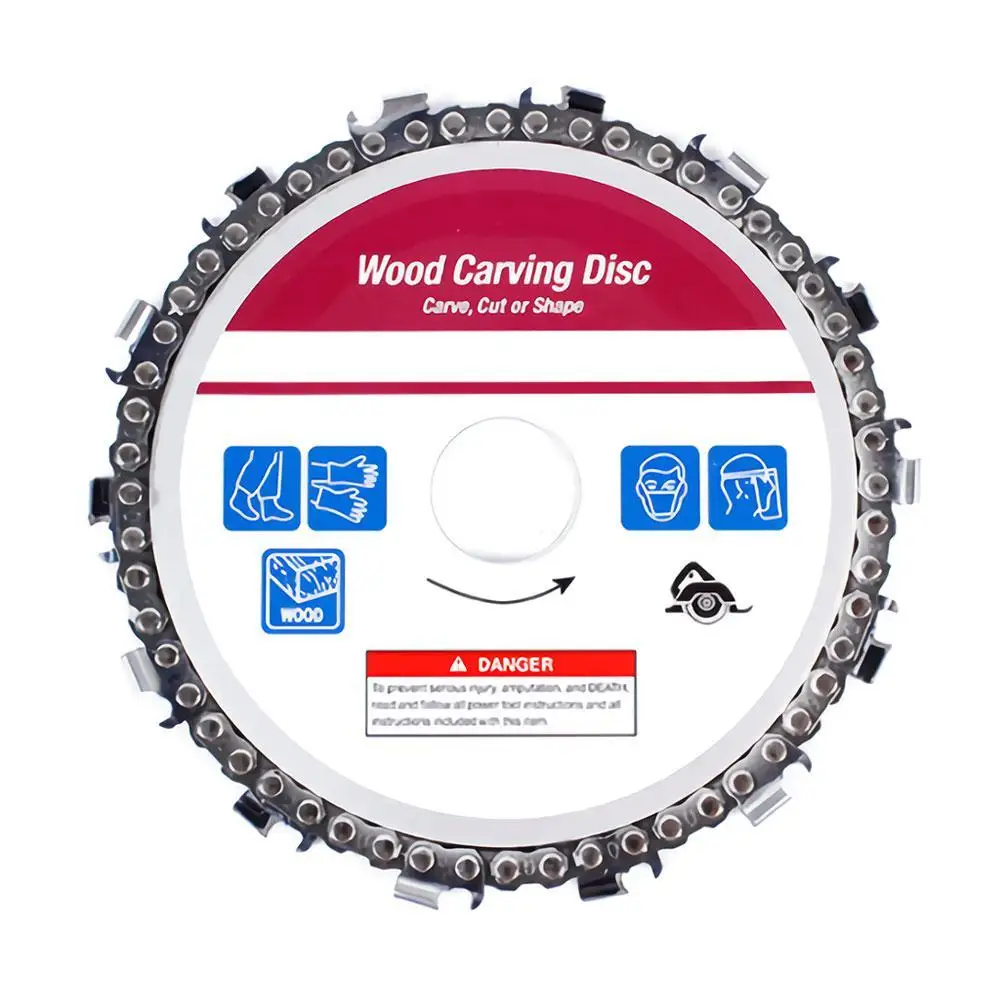 

20 Teeth Saw Blade 115/125mm Angle Grinder Chain Disc Carbide Wood Separator Grinder Woodworking Cutting Blade Home Tool Parts