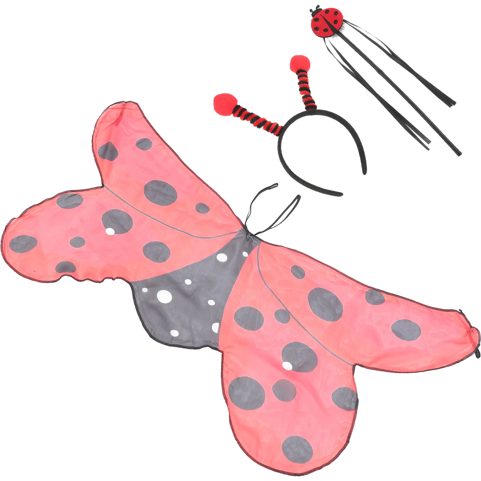 

Party Headwear Ladybug Ears Headbands Witch Wand Cosplay Supply Reusable Cape Lovely Costume Girls Dresses