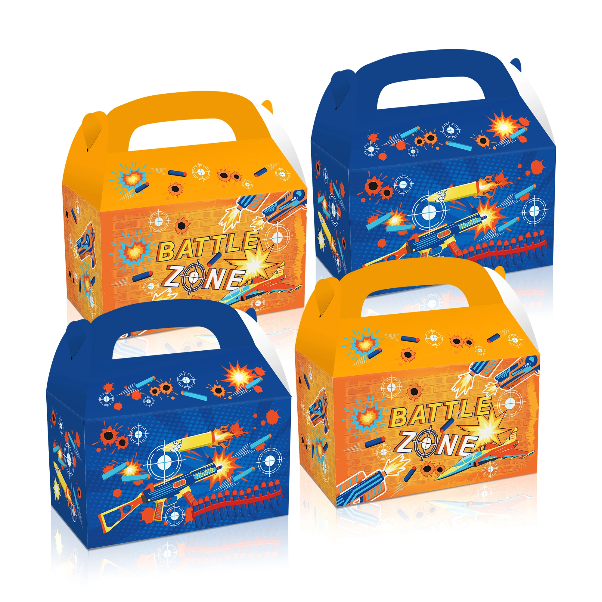 

DD096 4Pcs Fighter Battle War Games Star Favor Box for Happy Birthday Party Candy Packing Gift Box Baby Shower Party Decorations