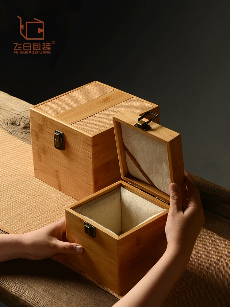 Фото Коробка для хранения изделий ручной работы BambooTea Figue, подарочная упаковка, роскошные товары, квадратная прямоугольная №1