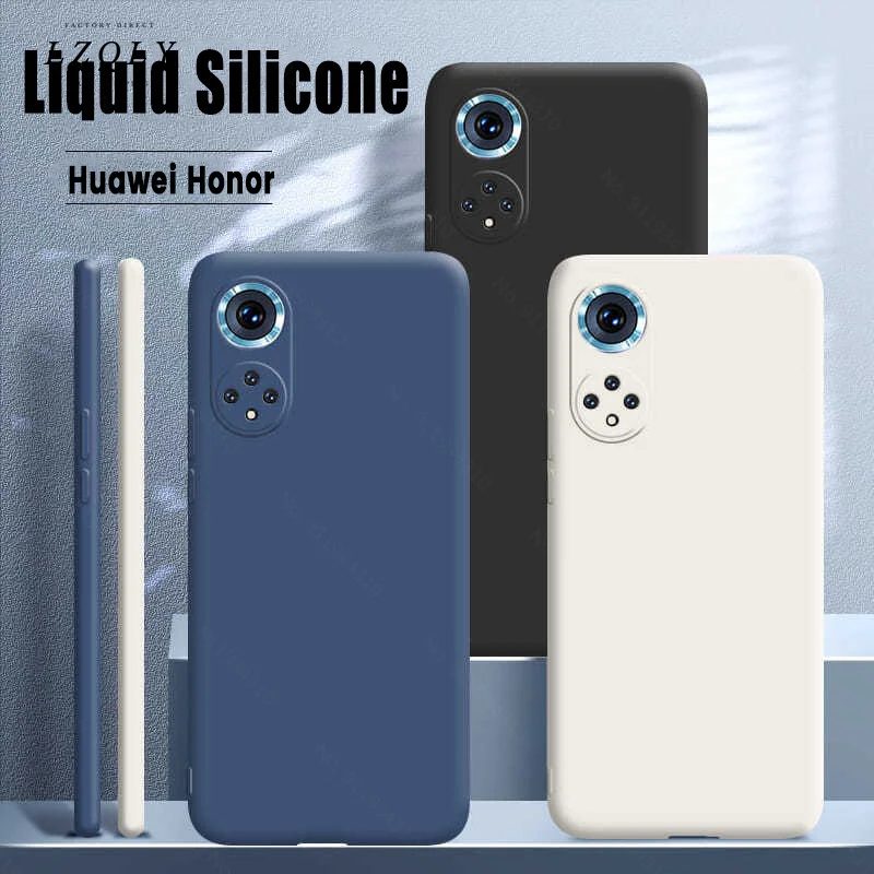 

Square Soft Liquid Silicone for Huawei Honor 10 20 20i 30 30s 50 Pro 8x 9x X20 X20se Play 3 4 4t 5t Vitalit Lite Luxury Cover