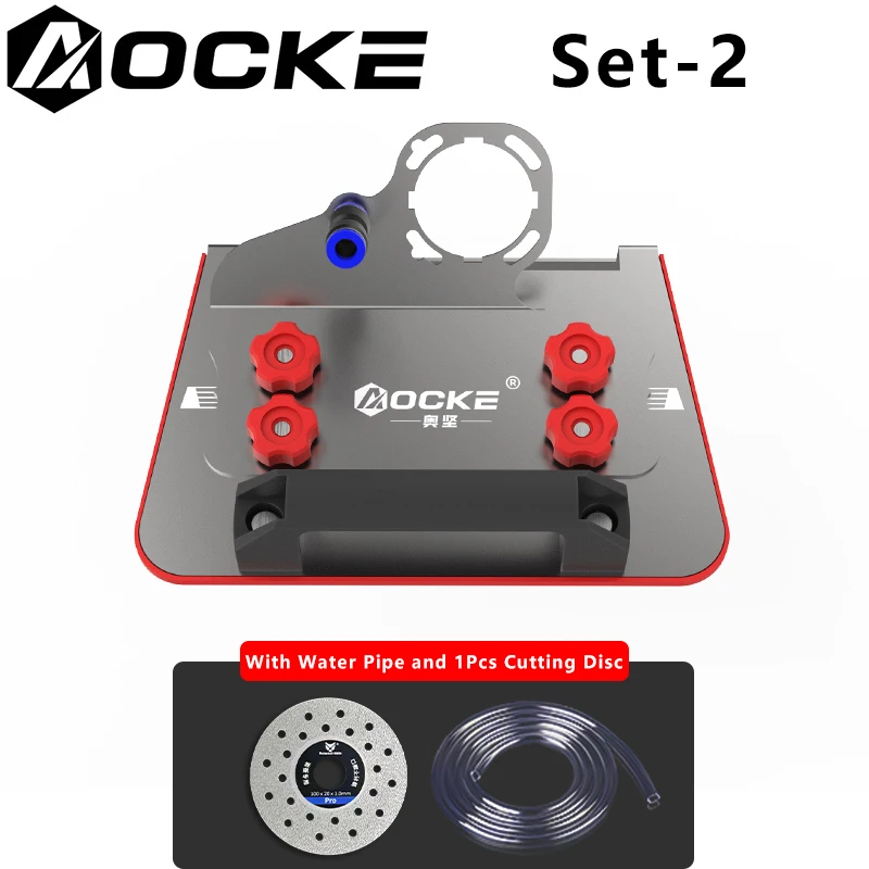 Подставка для угловой шлифовальной машины для плитки 45. ° Угловая шлифовальная машина для резки фаски, портативный кронштейн из нержавеющей стали для удаления пыли