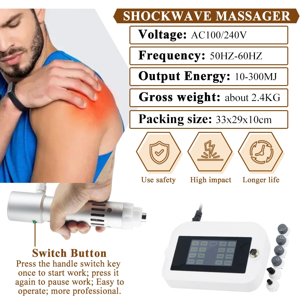 Физиотерапия машина для ударно-волновой терапии профессиональный массажер