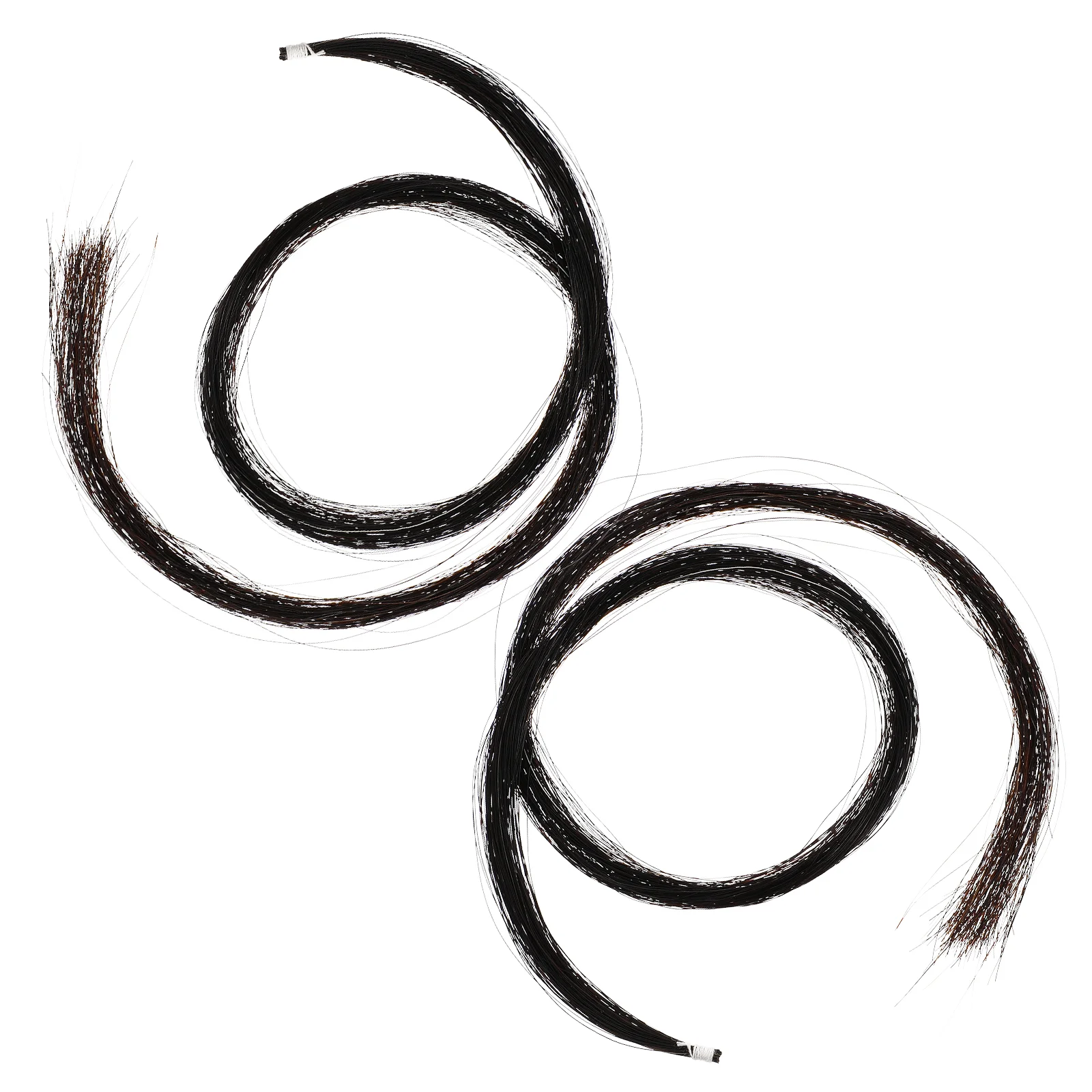 

2 Hanks Horse Tail Hair Accessories Baroque Bow Black Violin Violin Horse Hair Bass Violin Bow Hair