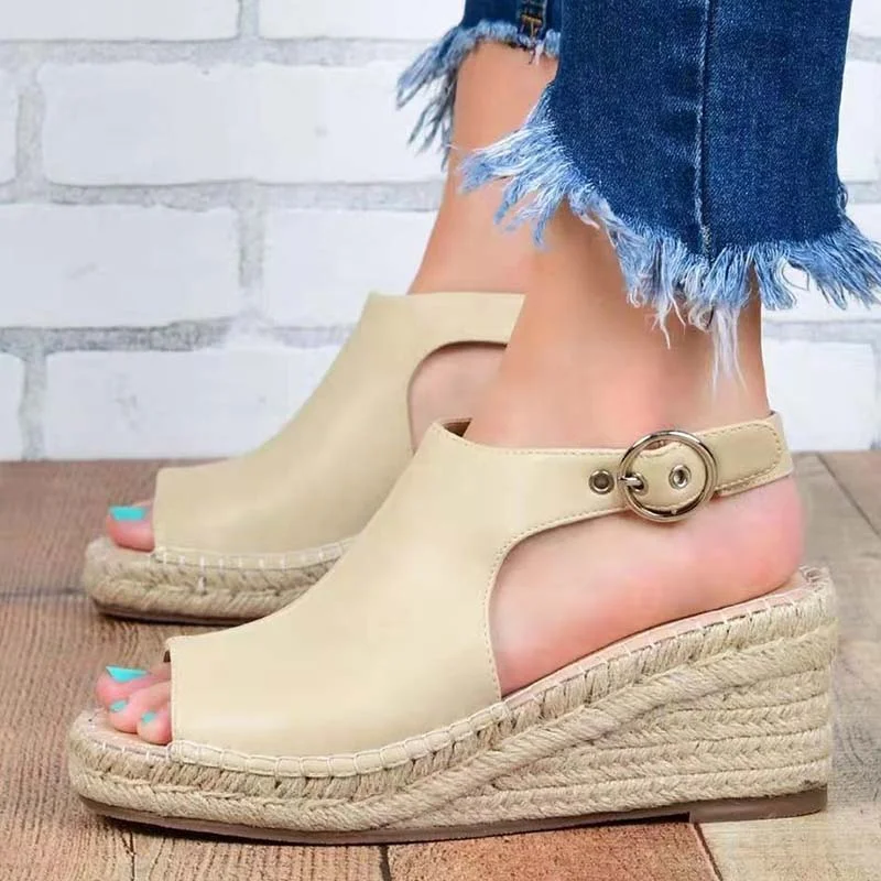 

Wedge Heels Women Sandals Comfortable Open Toe High-Heeled Shoes For Women Platform Sandals Outdoor Ladies Shoes Plus Size 43