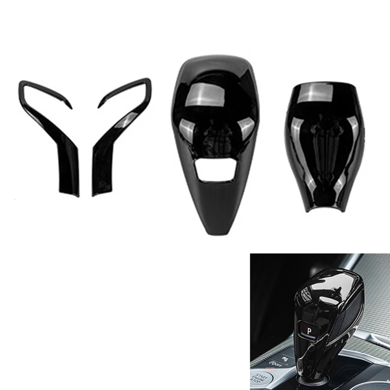 

Car Gear Head Knob Shift Cover Trim Gear Shift Knob Shifter Lever Cover for-BMW G20 G28 G22 G23 G29 G01 G02