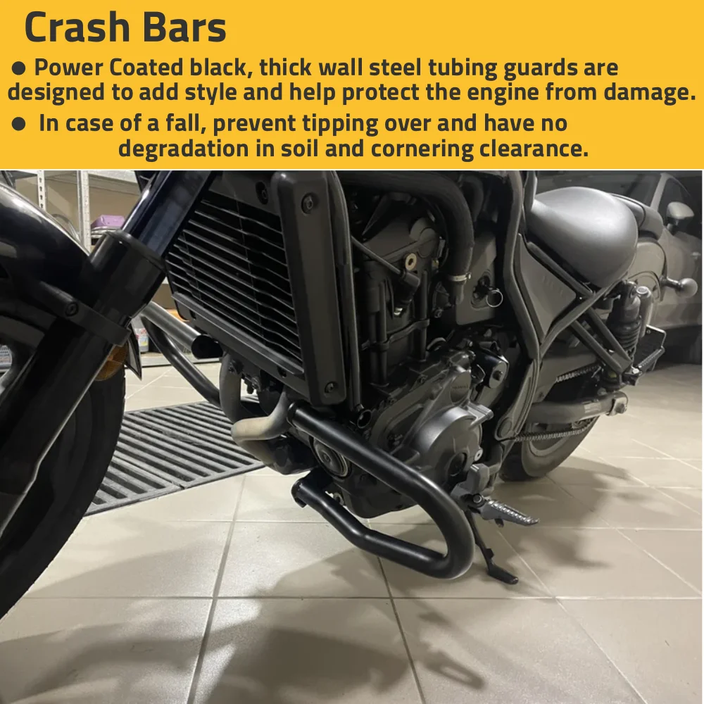 Фото CMX1100 защита двигателя, дорожные дуги для Honda Rebel CMX1100 DCT 2021-2026, бампер мотоцикла, защита от падения рамы №2