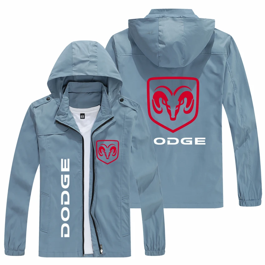 

2023 spring and autumn men's DODGE logo Hooded Jacket popular print casual fashion loose rider jacket men's street Basebal