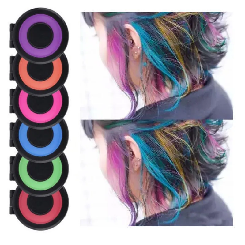 

Одноразовый меловой порошок для волос, пудра для окрашивания волос, одноразовая краска для волос, цветные волосы, временные мелок для волос