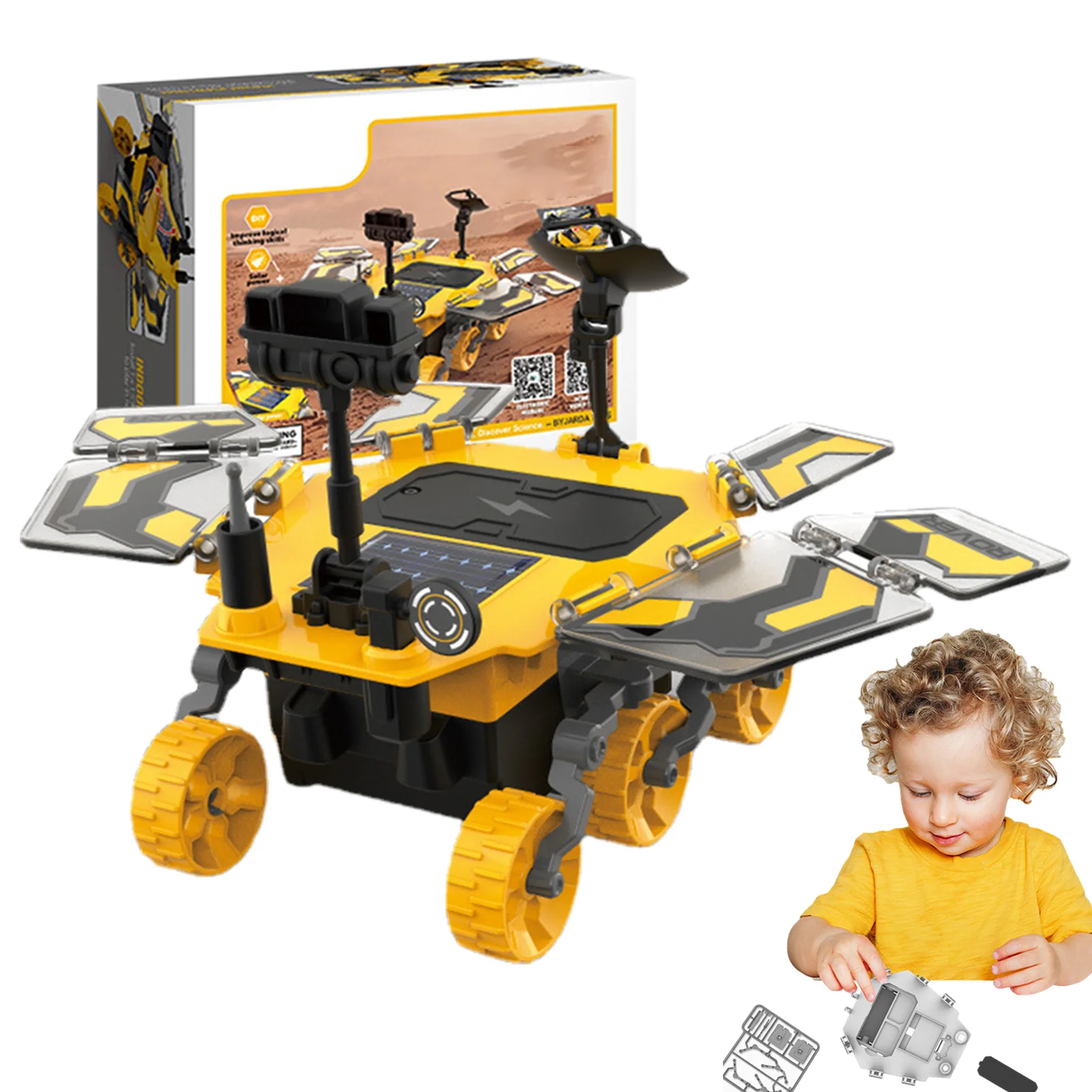 

Robot Kit Solar Powered Robot Toy Solar Mars Rover Robot Kit DIY Educational Toys For Children 7-14 Science And Technology