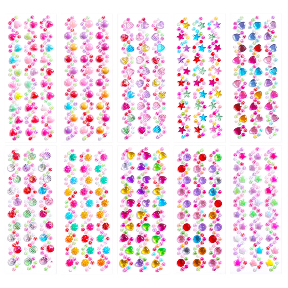 

3D наклейки со стразами разноцветный смешивающий Кристалл из смолы самоклеящийся патч украшения для скрапбукинга аксессуары