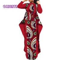 2 pieces set african skirt set autumn african print long ruffled tops and long skirts african clothes for women outfits wy6025