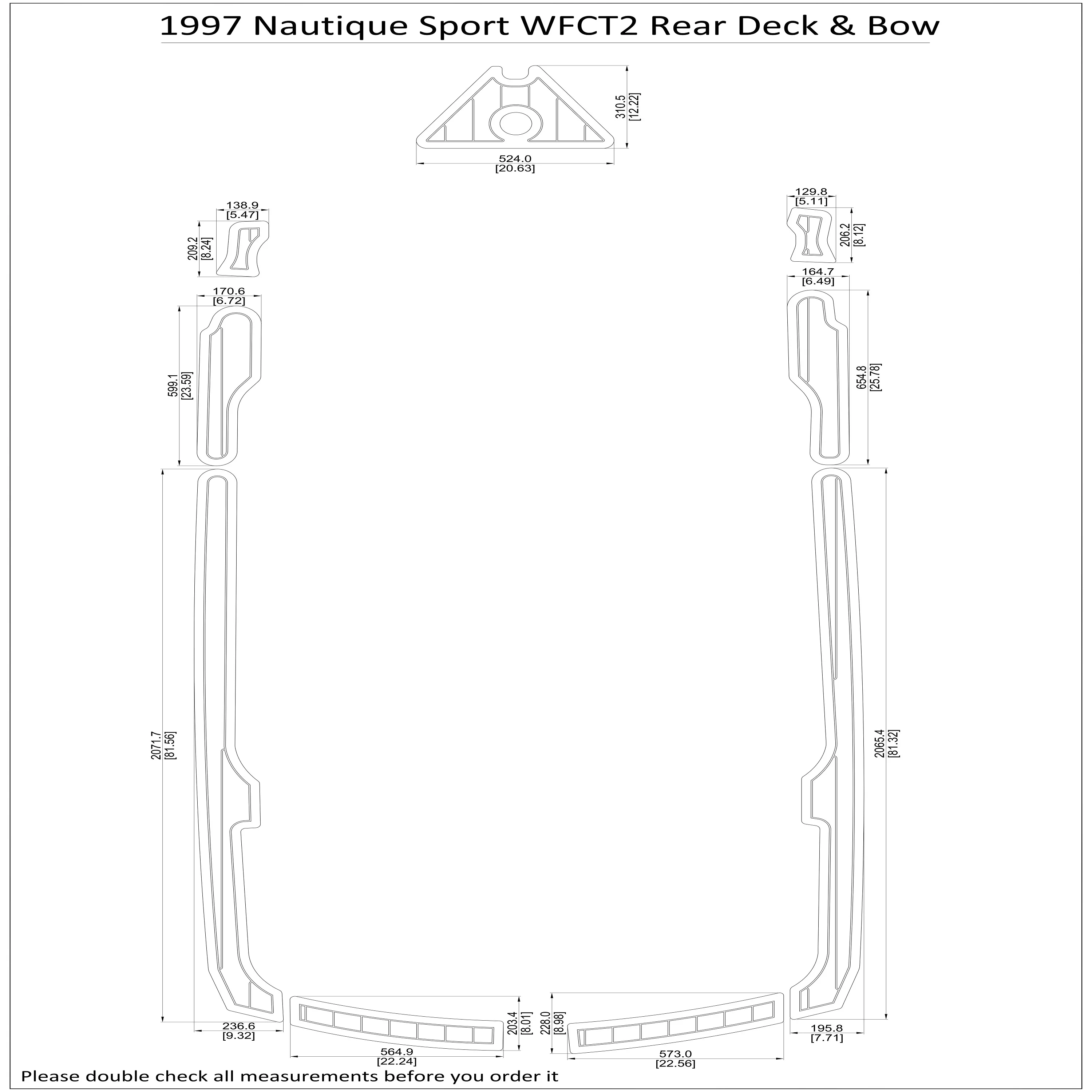 

1997 Nautique Sport WFCT2 Rear Deck Bow Boat EVA Faux Foam Teak Deck Floor Pad