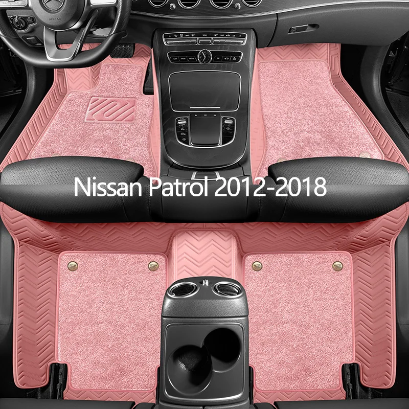 

Кожаные автомобильные коврики на заказ для Nissan патруль 2012 2013 2014 2015 2016 2017, автомобильные коврики, аксессуары для интерьера