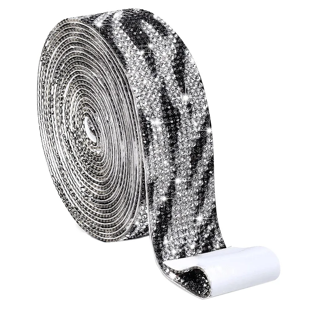 

Self Adhesive Rhinestone Diamond Bling Crystal Ribbon Sticker Wrap for Craft Jewel Tape Roll for DIY Car Decoration