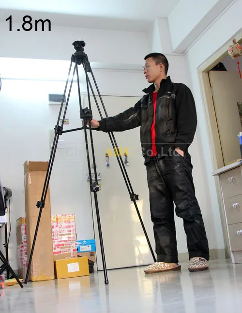 Фото Профессиональный штатив для камеры 1,8 м с жидкостной головкой для Canon Nikon Sony JVC DV DSLR @ №1