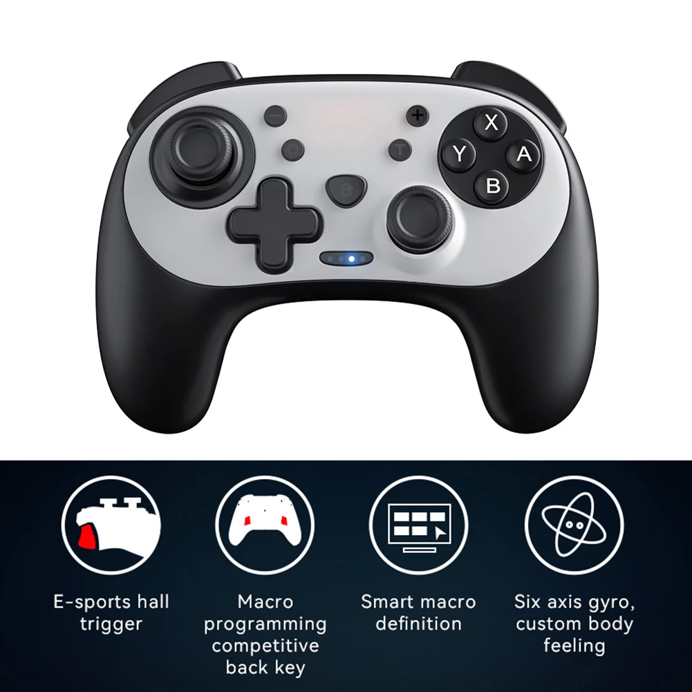 

Игровые контроллеры, совместимые с Bluetooth 5,0, геймпад с сумкой для хранения, джойстик, 6-осевой гироскоп Turbo, вибрация для переключателя OLED
