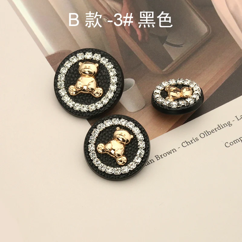 6 шт. Bear зимний брендовый Декор роскошные украшения для шитья золотые пуговицы