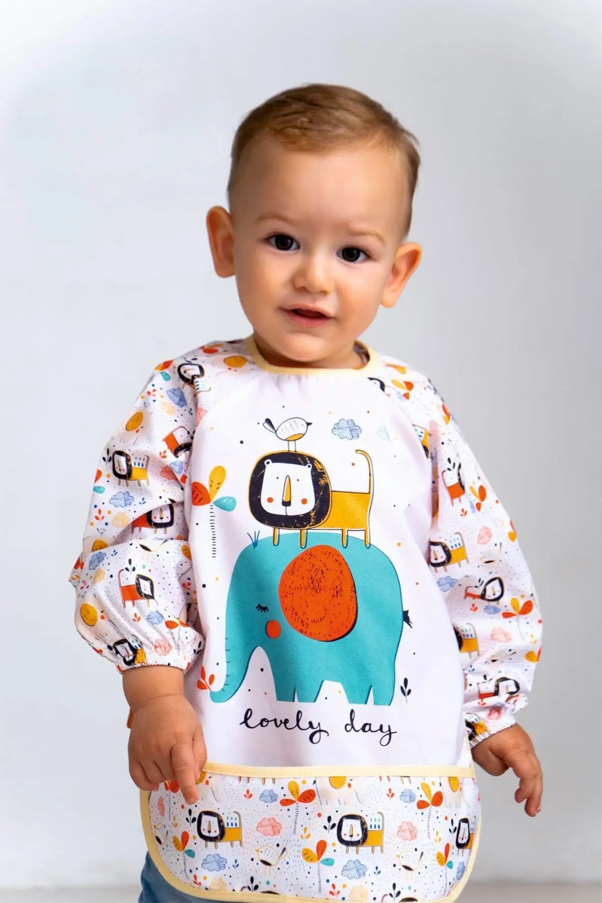 

Детский нагрудник с длинным рукавом