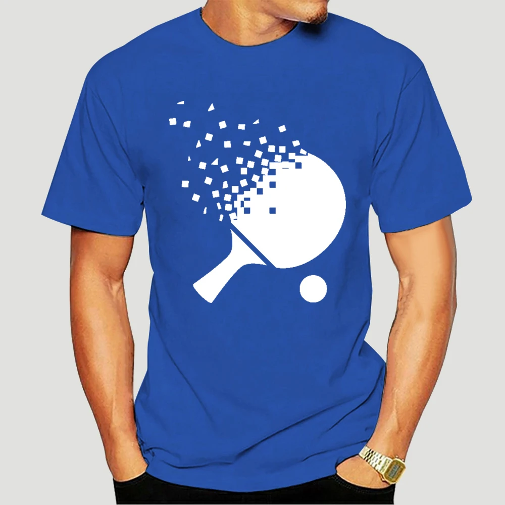 

Футболка мужская с круглым вырезом, короткий рукав, забавная Спортивная одежда для фитнеса, с принтом настольного тенниса, фрикцион 6361X, на лето