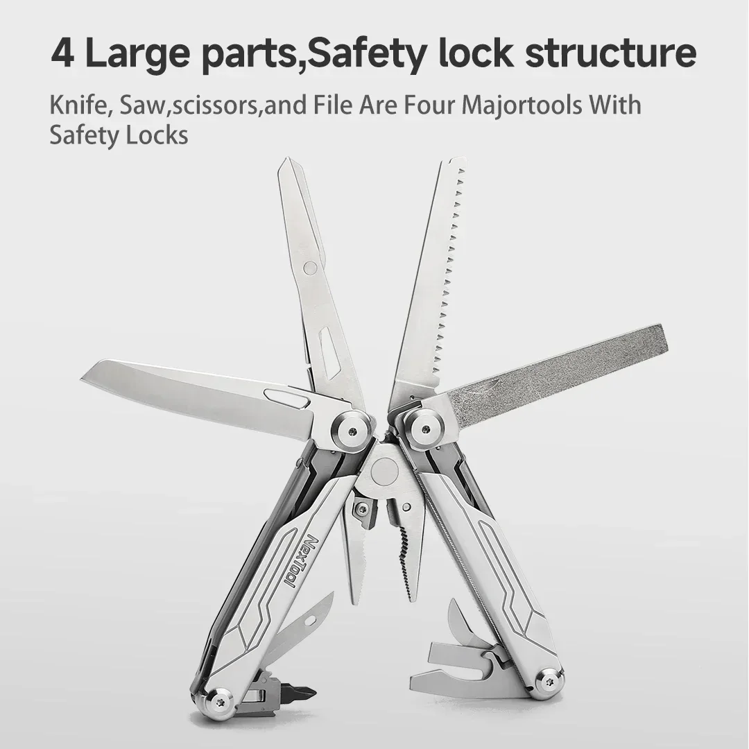 Многофункциональные плоскогубцы NexTool Капитан 19 в 1 складные ножницы