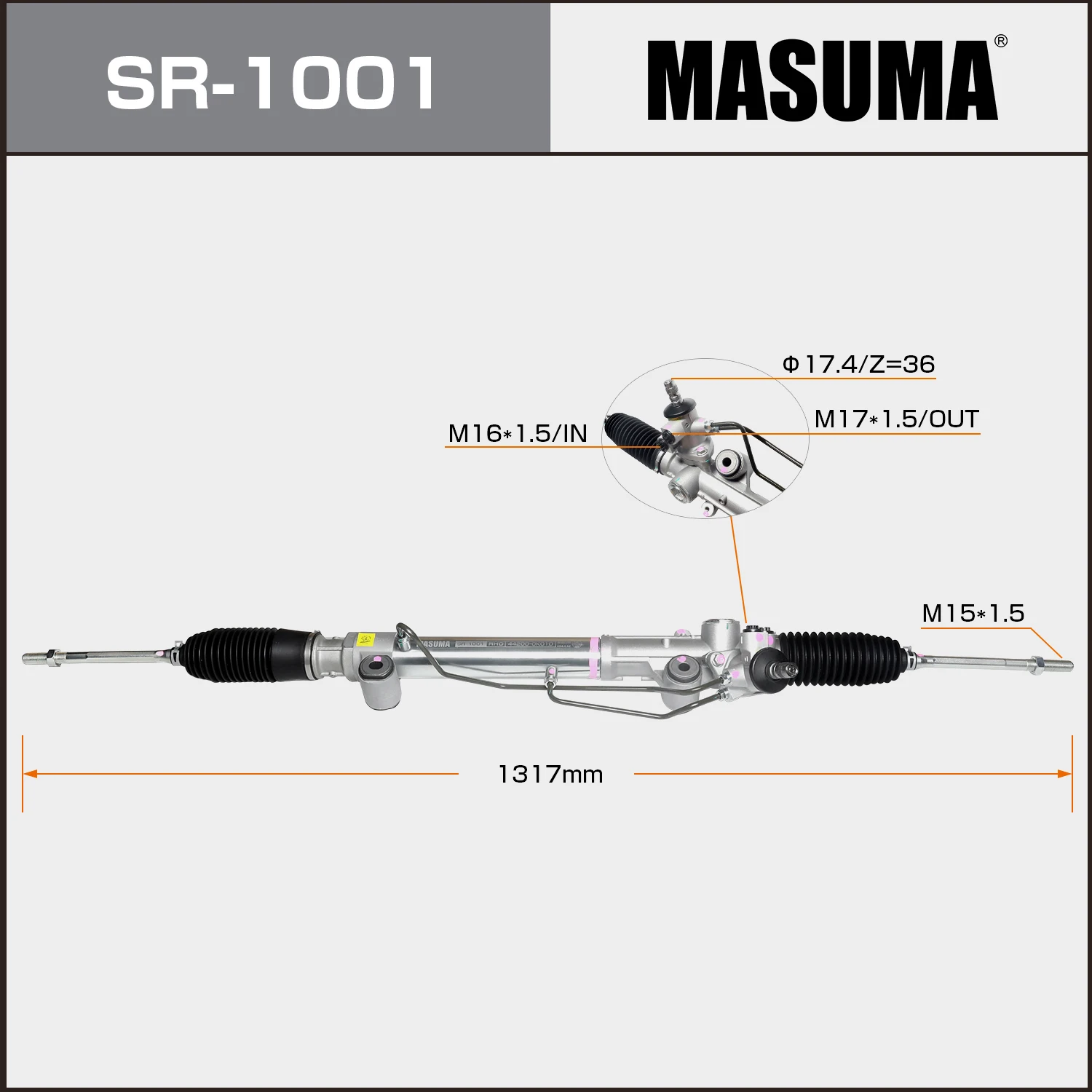 Фото SR-1001 MASUMA OE 44200-0K010 44200-0K050 Гидравлический автоматический рулевой механизм RHD для игрушки ota HILUX №2