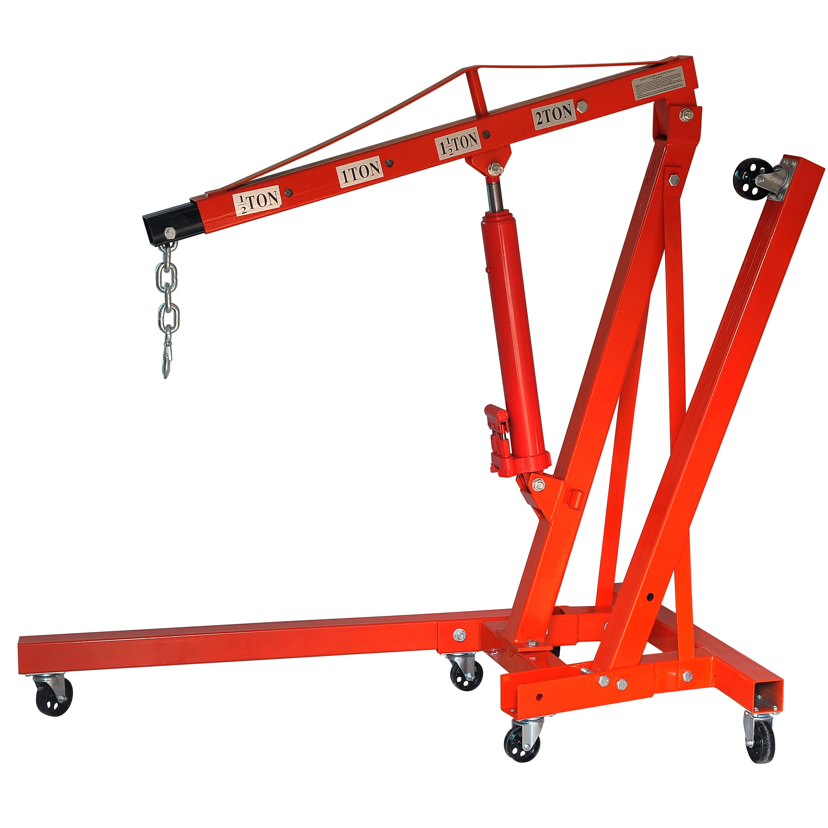 

Heavy Duty Strong 2 Ton Folding Hydraulic Jack Engine Crane Lifting For Auto Professional Maintenance