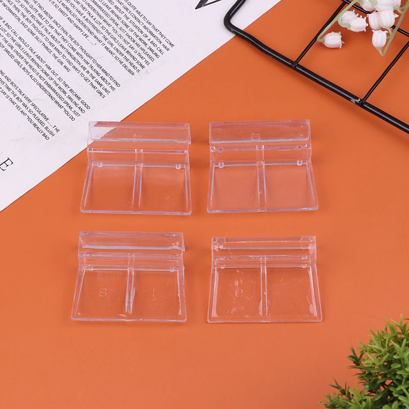 

4Pcs 6/8/10/12mm Fish Tank Acrylic Clips Aquarium Glass Cover Clip Support Holders Bracket Clamp for Rimless Aquariums