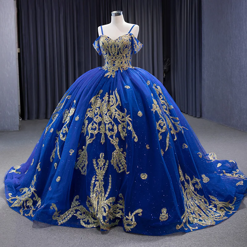 Exquisite Quinceanera Dresses Ball Gown Appliques Sweetheart Vestidos De 15 Años Blue RSM231062 Vestido De Niña De Las Flores 4