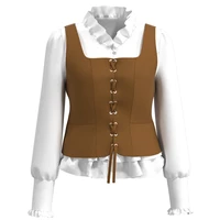 2022 new ladies pirate renaissance vest cosplay costume performance costume peasant corset