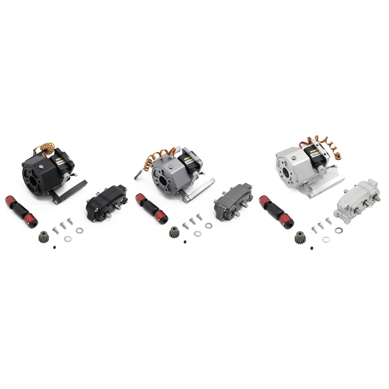 Front Motor Prefixal Shiftable Gearbox Transfer Case Set For 1/10 RC Crawler Car Axial SCX10 & SCX10 II Upgrade Parts